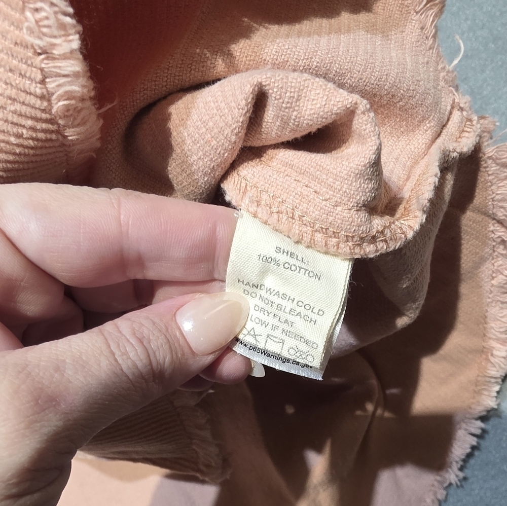 Fantastic Fawn New In Poly Bag Pink Pearl Corduroy Jacket Large Oversized PTP 26 - Picture 6 of 6
